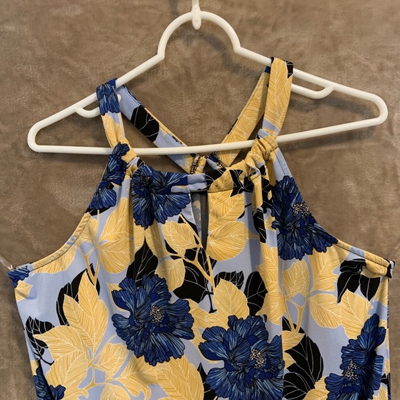 Blue/Yellow Halter Top - Picture 2 of 11